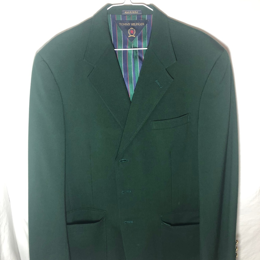 Tommy Hilfiger Dillard's Green Blazer VTG 90s 40